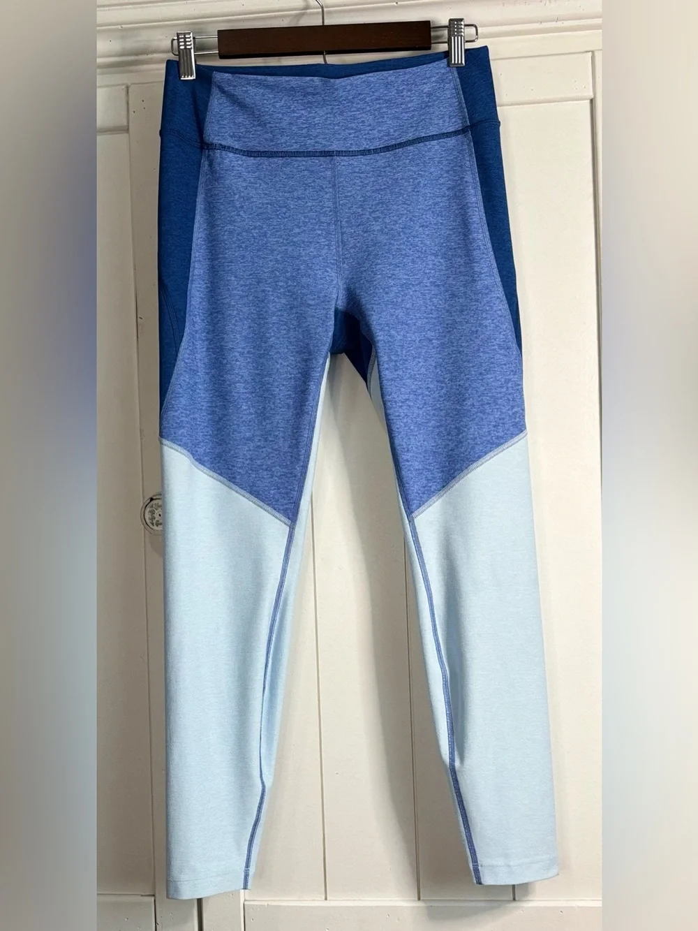 Outdoor Voices Venus Crop Top Leggings Set Blue Colorblock Medium